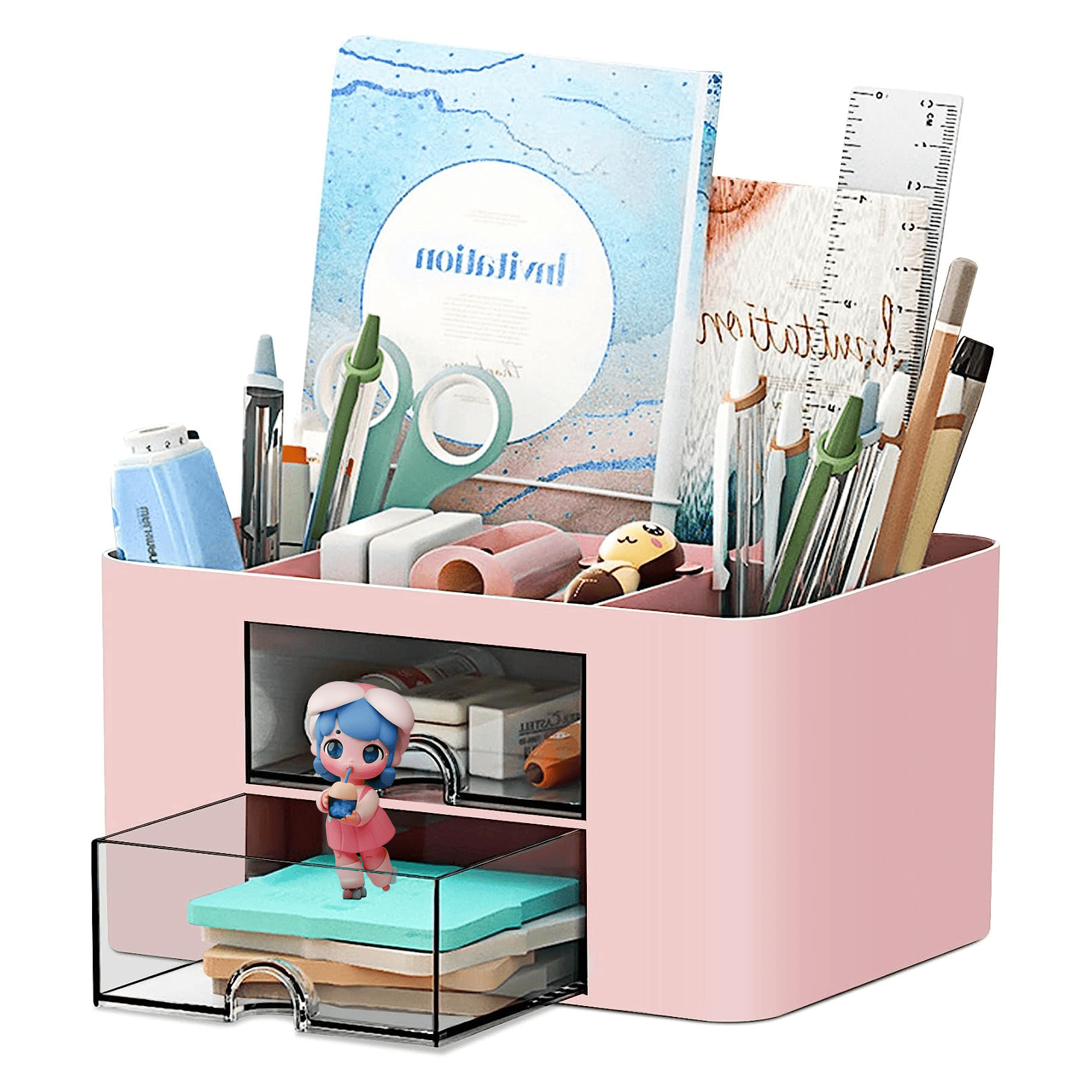 Multifunctional Desk Organizer Pen Holder Efficient Space Saving, 7