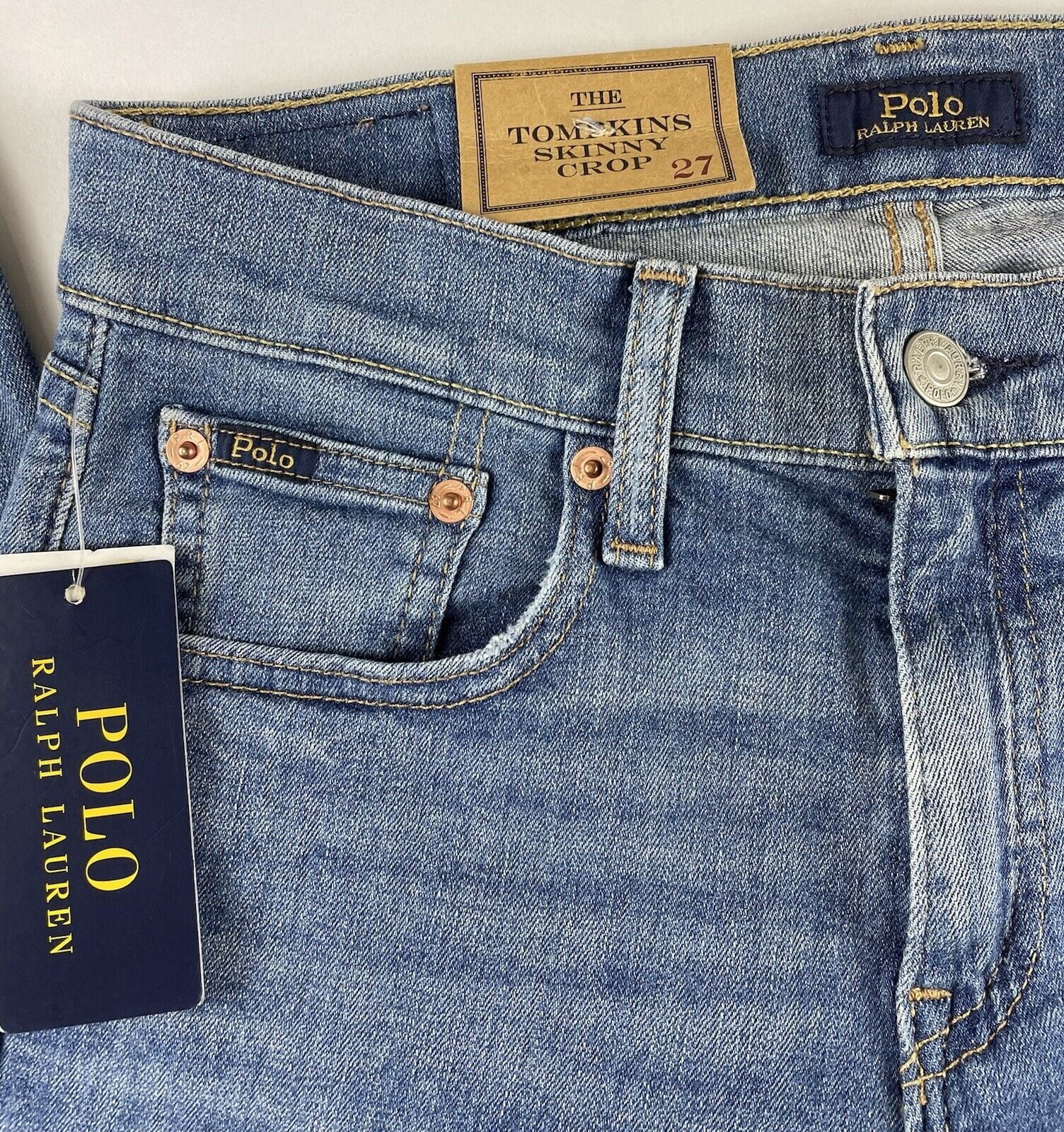 Polo Ralph Lauren BLUE Women's The Tompkins Skinny Crop