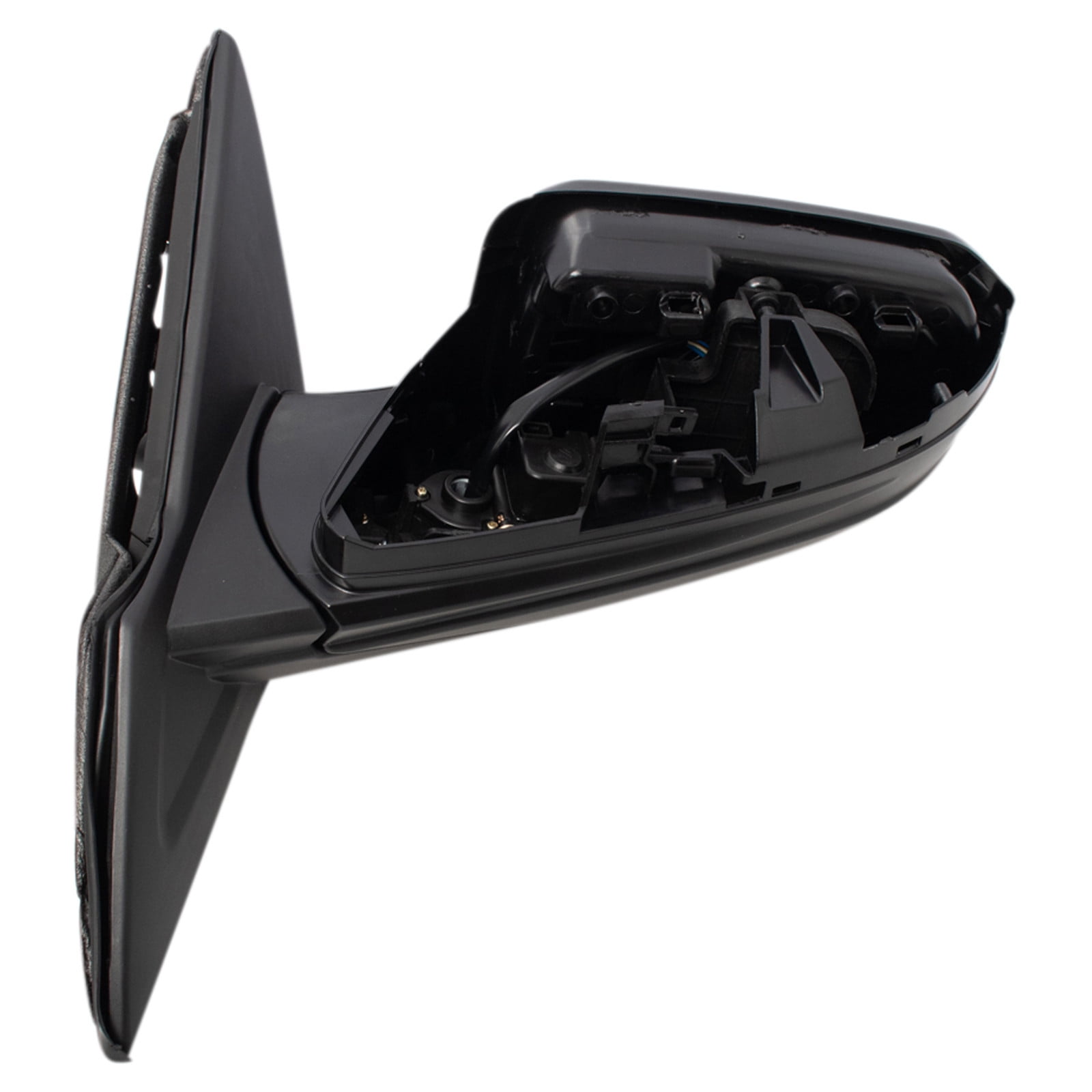 TRQ Driver & Passenger Side Power Mirror Set Paint to Match Smooth Black Fits 2017-2021 Honda Civic Hatchback LX Sport Type R HO1320342 HO1321342