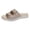 Beige, variant on Women's Comfort Flat Sandals Double Buckle Straps Flat Slides
