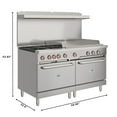 thumbnail image 3 of 60 In. Commercial Range with 36 In. Griddle, 4 Burners and 2 Standard Ovens, 3 of 13