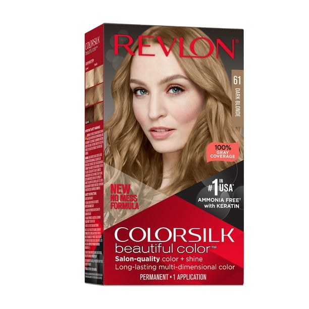 Revlon Colorsilk Beautiful Color Permanent Hair Color, Long-Lasting  High-Definition Color, Shine & Silky Softness with 100% Gray Coverage,  Ammonia Free 
