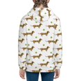 thumbnail image 6 of Sigee Dachshund Going To Play Tennis for Teenage Zip Up Hoodies Long Sleeve Sweatshirts-Small, 6 of 6