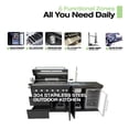 thumbnail image 6 of Daheat 43-Inch 6-Burner 85000 BTU Black Stainless Steel Gas Modular Outdoor Kitchen Grill Island with Wine Cooler, Refrigerator, Rotisserie, Granite Countertop & Storage Cabinets, 6 of 11