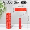 thumbnail image 5 of 2 Pcs 7'' Textured Paint Roller, Rubber Pattern Paint Texture Roller Drywall Texture Rollers for Ceiling Mud Clay Furniture Wall Decoration(EG323T)$$Tools & Hardware Other, 5 of 9