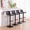 thumbnail image 6 of Kidol & Shellder Bar stools Counter Height Barstools Set of 2 with Chair Cushions Black Kitchen Swivel Adjustable with Back Modern Ergonomic Plastic Chairs- Black, 6 of 7