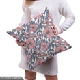 thumbnail image 5 of Ambesonne Floral Country Fabric by the Yard Upholstery, Striped Botany Theme, 1 Yard, Pale Blue and Blush, 5 of 5