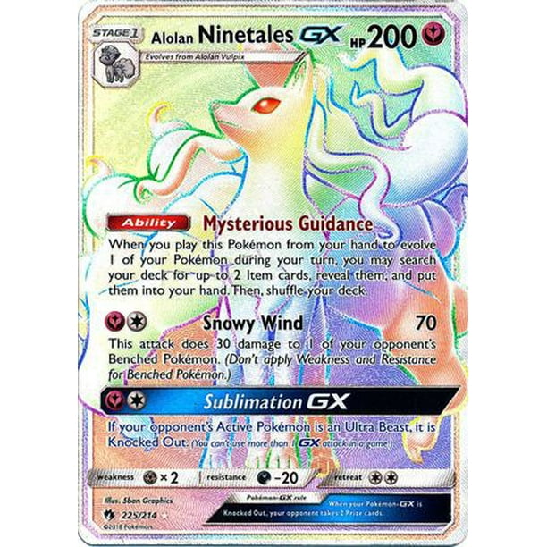 Pokemon Lost Thunder Alolan Ninetales Gx 225 Walmart Com