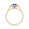 thumbnail image 2 of Angara Natural 1.95 Ct. Tanzanite with Diamond Classic Ring in 14K Yellow Gold for Women (Ring Size: 3), 2 of 9