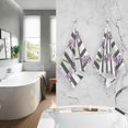 thumbnail image 5 of Coolnut Hand Towels Lavender Stripe Patterned 2 PCS, Cotton Bath Towel for Drying Face Hands Body Decorative Water Absorbent Lightweight Towels for Bathroom Ktichen Travel Gym, 16"x28", 5 of 6
