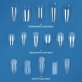thumbnail image 4 of 120 Pzs Puntas De Uñas Postizas Transparentes Prensa En Cubierta Completa Ataúd Semi-Frosted Cápsula Salón Punta Accesorios Herramientas, 4 of 4