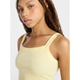 thumbnail image 4 of No Boundaries Rib Tank Top and Shorts Sleep Set, 2-Piece, Women's XXS-3X, 4 of 5