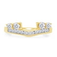thumbnail image 2 of AFFY White Cubic Zirconia Solitaire Anniversary Wrap Enhancer Ring in 14k Yellow Gold over Sterling Silver-10, 2 of 8