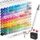 thumbnail image 1 of Marcadores de alcohol Caliart de 121 colores con pincel y punta fina de doble punta, 1 of 7
