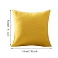 thumbnail image 3 of Throw Pillow Cover,Soft Washable Zipper Hidden Closure for Sofa Couch Decoration Bedroom Bed Accent Living‑Room Home Styling 18x18 Inch,Yellow, 3 of 6