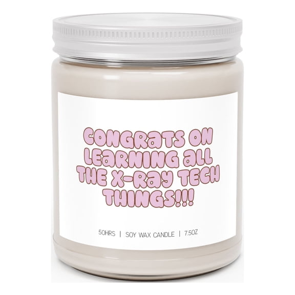 Xray Tech Radiologic Technologist Grad Graduation Candle, Gifts, Decor