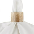 thumbnail image 2 of Contemporary Home Living Set of 6 2" Brown Light Finish Wood Band Napkin Rings, 2 of 11