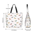thumbnail image 6 of Kuqiui Dachshund Dog Puppy Print Tote Bag,Zipper Tote Bag for Women,Tote Bag Inner Pocket Pattern Lightweight Daily Bag Book Bag, 6 of 9