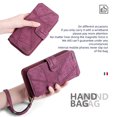 thumbnail image 5 of Allytechgroup 2 in 1 Wallet Case for Apple iPhone SE 2022/2020/ iPhone 7 8, Detachable Back Cover Zipper Purse Card Holder Shockproof Hand Wrist Phone Case for Apple iPhone SE 3rd 2nd Gen, Winered, 5 of 8