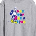 thumbnail image 3 of Disney - Mickey One Day At A Time - Men's Long Sleeve Graphic T-Shirt, 3 of 5