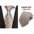 thumbnail image 2 of Men's Necktie Classic Silk Tie Woven Plaid Print Neck Ties, 2 of 4