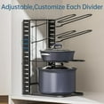 thumbnail image 2 of ORDORA 8-Tier Adjustable Pots and Pans Organizer Under Cabinet Fit for Lightweight Cookware, 2 of 7