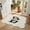 Black, variant on Half Circular Door Mat 16"x24", Letter D Absorbent Non Slip Welcome Mats for Front Door, Monogram Words Diatomaceous Entryway Rug for Bathroom Kitchen Apartment Entrance