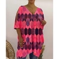 thumbnail image 4 of Pompotops Femmes V-Cou Impression en Vrac Mode Bustier Jupe Courte Robe, 4 of 8