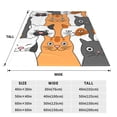 thumbnail image 3 of Pofeuu Funny Cats Print Ultra-Soft Micro Fleece Blanket,for Bed Or Sofa,All Season Throw Blankets Flannel Blanket-50"x40", 3 of 7