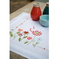 Vervaco Table Runner Stamped Cross Stitch Kit 16"X40"-Flowers - Walmart.com