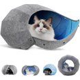 thumbnail image 2 of 8 in 1 Cute Shell Cat Bed House Indoor, Cat Toys Ball Interactive - Soft Cat Cave & Foldable Pet Tunnel Tube Condos, 2 of 19
