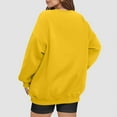 thumbnail image 5 of Oversized Sweatshirt For Women Fleece Lined Crewneck Sweatshirts Women Long Sleeve Pullover Sweater with Pockets 2025 Fall Winter Outfits Yellow L, 5 of 5