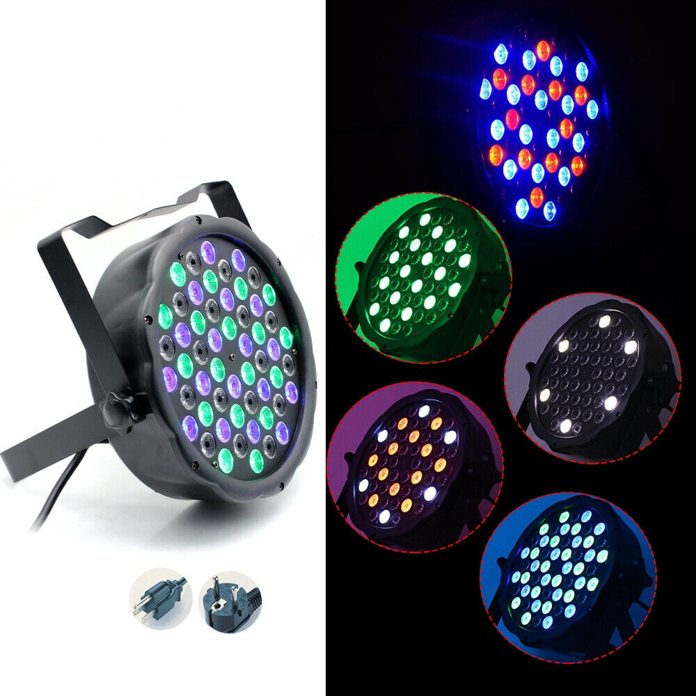 Wildnix LED Stage Lights, 7-Channel DMX512 Control, 54x3W Bulbs, Adjustable Color Dimming, Strobe, Fade and Pulse Modes, Ideal for Parties and Events