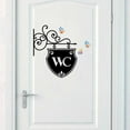 thumbnail image 3 of Home Office Insect WC Concrete Wall Sticker Mall Restaurant Restaurant Removable Bathroom Sign Removable Bathroom Wood Door Decal PVC Decoration Doorplate, 3 of 8