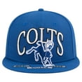 thumbnail image 2 of Men's New Era Royal Indianapolis Colts Throwback Oversized 59FIFTY Fitted Hat, 2 of 5
