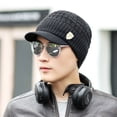 thumbnail image 2 of Men Warm Baggy Weave Crochet Winter Wool Knit Ski Beanie Caps Hat, 2 of 9