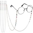 thumbnail image 1 of 2 Pcs Chaînes de Lunettes pour Femmes Chaîne de Lunettes de Soleil Perlées Colorées, Lecture, 1 of 5