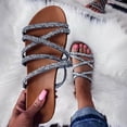 thumbnail image 2 of Pantoufles d'Été pour Femmes Sandales Plates Rétro Mode Décontractée Confortables Chaussures pour Dames, 2 of 6