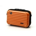thumbnail image 1 of Étui de Voyage Portable Imperméable Multifonction pour Femmes, Bandoulière, Coque Rigide, Carré, Rangement, Petit, Trousse de Toilette, Trousse de Maquillage, Orange, 1 of 6