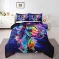 thumbnail image 2 of Cute Horse Twin Comforter Set Purple Galaxy Bedding Set Twin, Chic Butterfly Bedding Comforter Sets Farm Animal Duvet Set, Univers Glitter Stars Quilted Comforter, 2 of 7