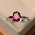 thumbnail image 1 of Natural Certifed Anniversary ring, ruby ring, oval cut red gemstone, July birthstone ring, sterling silver ring Wedding Ring Woman, 1 of 3