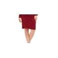 thumbnail image 3 of Vince Camuto Women's Lace Long Sleeve Ruched Sheath Dress, Burgundy, Size 6, 3 of 3