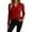 Red, variant on Posijego Womens V Neck Sweaters Knit Long Sleeve Solid Color Stretch Soft Lightweight Pullover Tunic Tops for Women