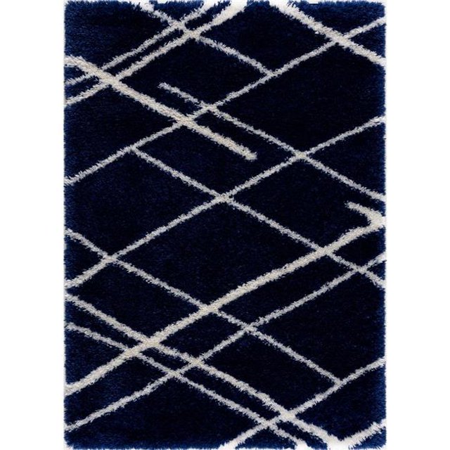 3 x 5 ft. Allison Navy Shag Area Rug