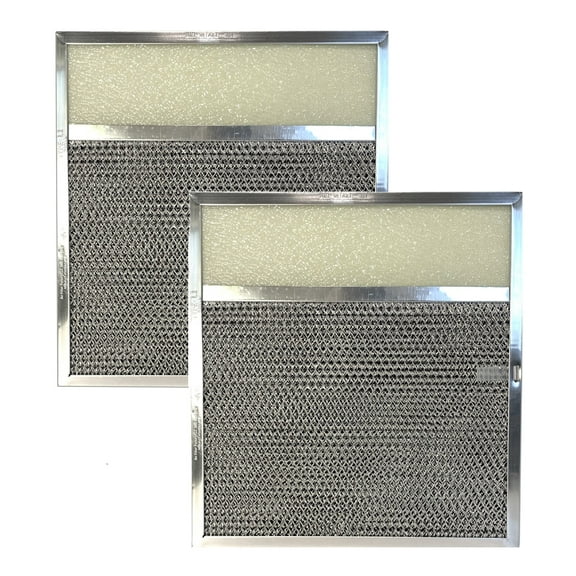 Air Filter Factory 11-1/2 x 11-3/4 x 3/8 Aluminum Charcoal Combo Lens Filters 2-Pack