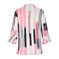 thumbnail image 4 of ICHUANYI Clearance Women's V Neck Shirt Graphic Printing Three-Quarter Sleeve Casual Blouse With Button Tops(Pink, XL) ICHUANYI WER2023081508534, 4 of 6