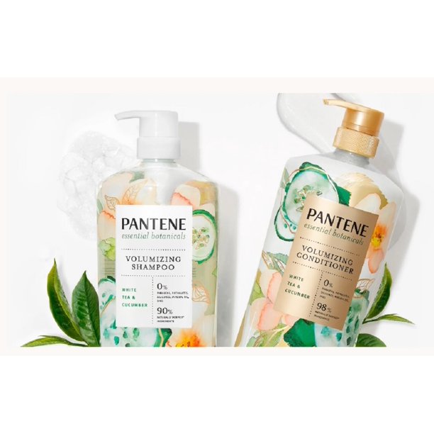 Pantene Essential Botanicals. Shampoo and Conditioner Set. One bottle