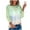 Green, variant on Oalirro Round Neck 3/4 Sleeve Tops for Women Summer Dressy Floral Print Womens Long Sleeve Tops Fitted