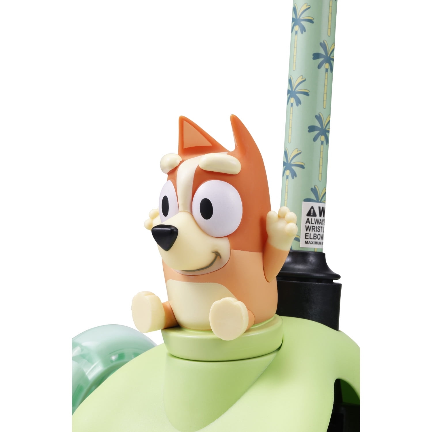 Bluey Bingo Ride-N-Glide Buddies 3D Toddler Scooter, 3 Wheel Kick Scooter for Kids Ages 3+, Green