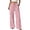 Pink, variant on Women's High Waist Gauze Wide Leg Pants Elastic Waistband Loose Fit Breathable Casual Trousers with Pockets,XXL
